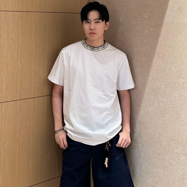 DIOR ディオール 2026 ロゴジャカード ネックライン 半袖Tシャツ ラグジュアリー ミニマル クルーネック ストレッチ カットソー メンズ レディース