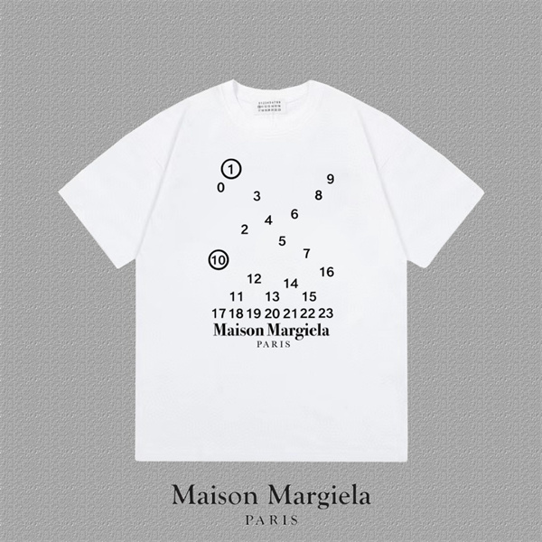 ナンバーロゴプリント ミニマルモード 人気 Maison Margiela メゾンマルジェラ コピー Tシャツ メンズ レディース