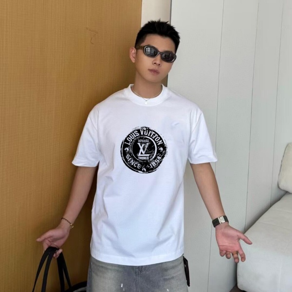 LOUIS VUITTON ルイヴィトン 2026 ヴィンテージサークルロゴ プリント 半袖Tシャツ クラシック クルーネック コットン カジュアル ストリート メンズ レディース