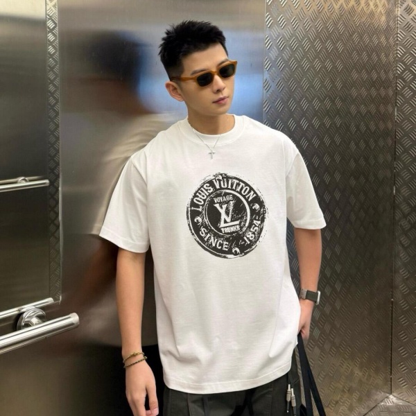 LOUIS VUITTON ルイヴィトン 2026 ヴィンテージサークルロゴ プリント 半袖Tシャツ クラシック クルーネック コットン カジュアル ストリート メンズ レディース