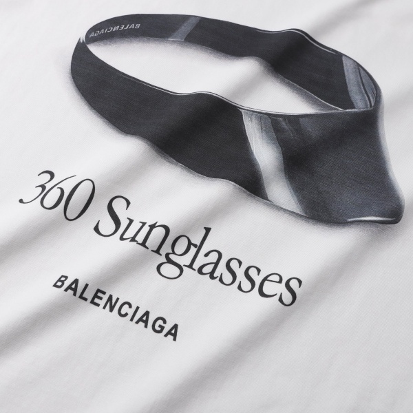 BALENCIAGA バレンシアガ 2026 360 Sunglasses グラフィックプリント 半袖Tシャツ オーバーフィット ロゴデザイン モード ストリート カジュアル メンズ レディース
