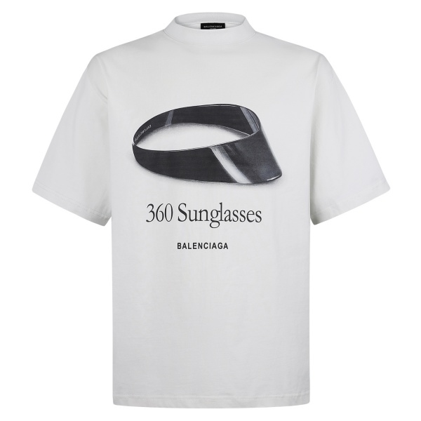 BALENCIAGA バレンシアガ 2026 360 Sunglasses グラフィックプリント 半袖Tシャツ オーバーフィット ロゴデザイン モード ストリート カジュアル メンズ レディース