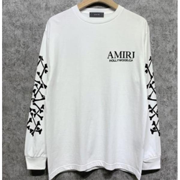 アミリ AMIRI コピー BONES STACKED ロンT メンズ 長袖Tシャツ 骨