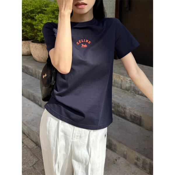 2026ss春夏Celineセリーヌtシャツスーパーコピーレディースファッション２色ネイビー色ホワイト色