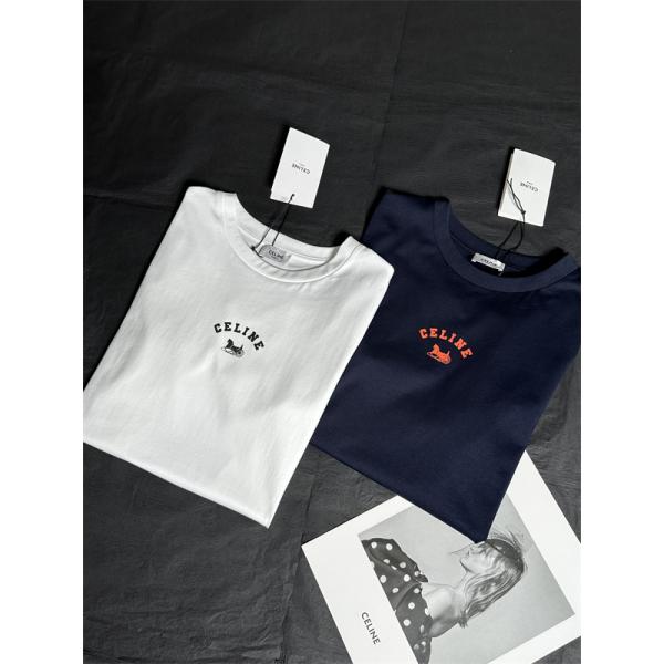 2026ss春夏Celineセリーヌtシャツスーパーコピーレディースファッション２色ネイビー色ホワイト色