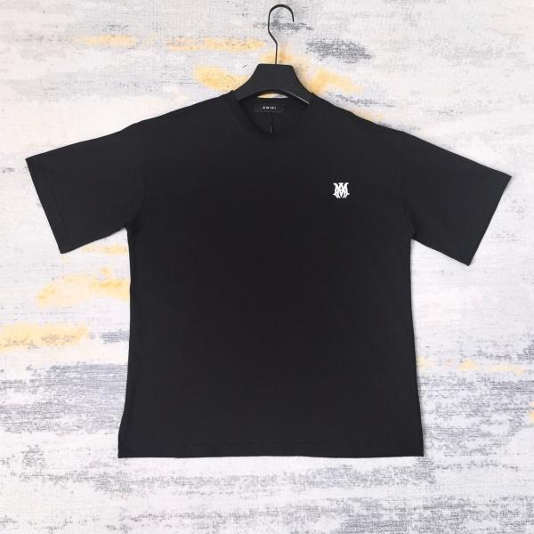 AMIRI アミリ 半袖Tシャツ 刺繍ロゴ ワンポイント シンプル ルーズフィット カジュアル ストリート ユニセックス