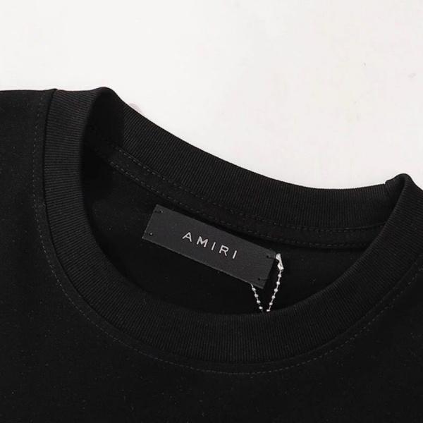 AMIRI アミリ Tシャツ 半袖 バックプリント エンブレム ローズモチーフ ロゴデザイン オーバーサイズ ストリート