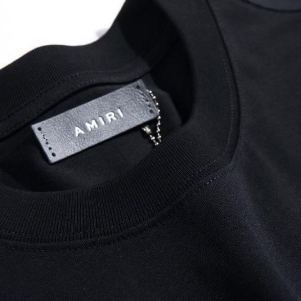 AMIRI アミリ Tシャツ 半袖 ミニロゴ ワンポイント ラインデザイン シンプル 無地感 ベーシック オーバーサイズ
