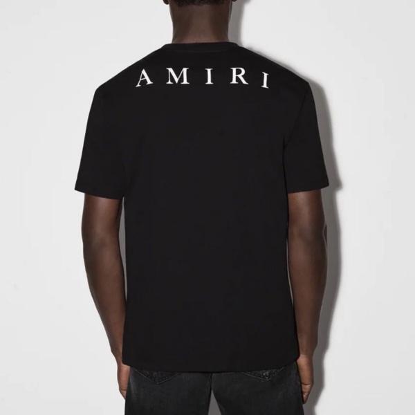 AMIRI アミリ Tシャツ 半袖 ミニロゴ ワンポイント ラインデザイン シンプル 無地感 ベーシック オーバーサイズ