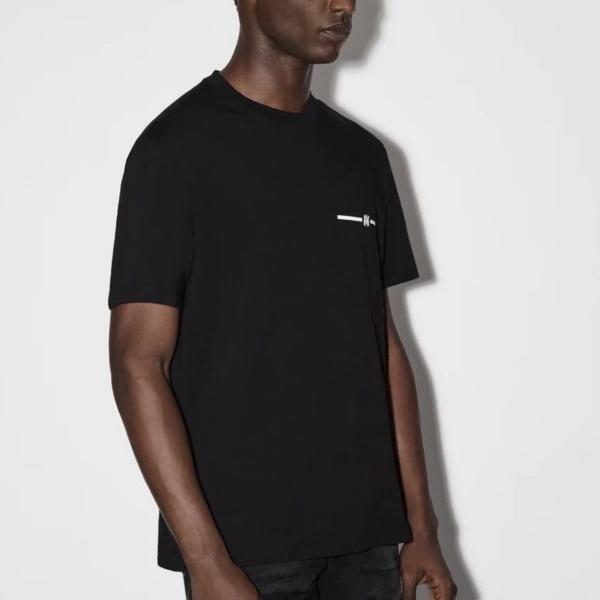 AMIRI アミリ Tシャツ 半袖 ミニロゴ ワンポイント ラインデザイン シンプル 無地感 ベーシック オーバーサイズ