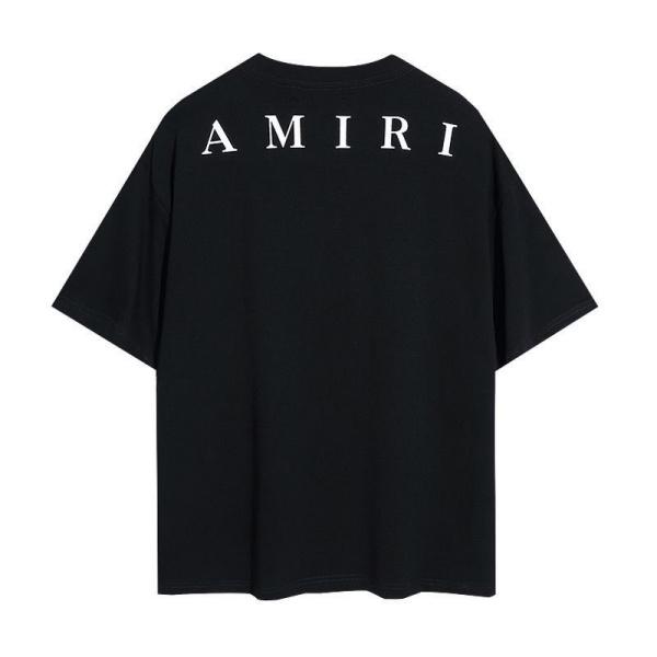 AMIRI アミリ Tシャツ 半袖 ミニロゴ ワンポイント ラインデザイン シンプル 無地感 ベーシック オーバーサイズ