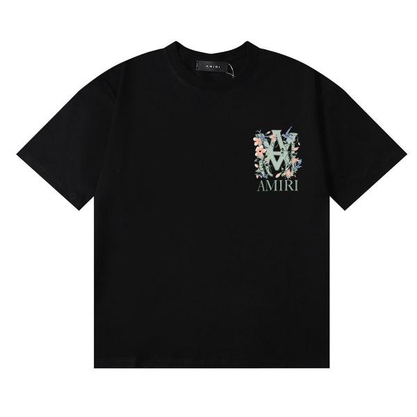 AMIRI アミリ Tシャツ 半袖 バックプリント フラワーモチーフ ロゴデザイン アートグラフィック オーバーサイズ