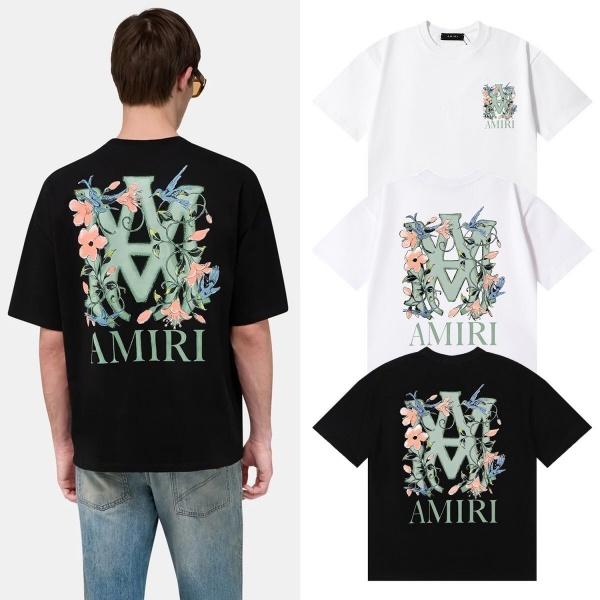 AMIRI アミリ Tシャツ 半袖 バックプリント フラワーモチーフ ロゴ