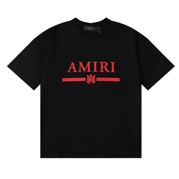 AMIRI アミリ Tシャツ 半袖 ロゴプリント レッドライン コントラストデザイン ストリート ベーシック オーバーサイズ