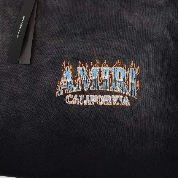 AMIRI アミリ Tシャツ 半袖 ヴィンテージ加工 バックプリント フレイムロゴ カリフォルニア グラフィック オーバーサイズ