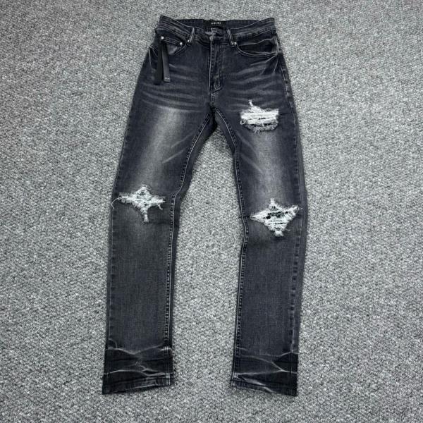 AMIRI アミリ デニムパンツ メンズ レディース ダメージ加工 ウォッシュデニム クラッシュデザイン スリムフィット ストリート ユニセックス