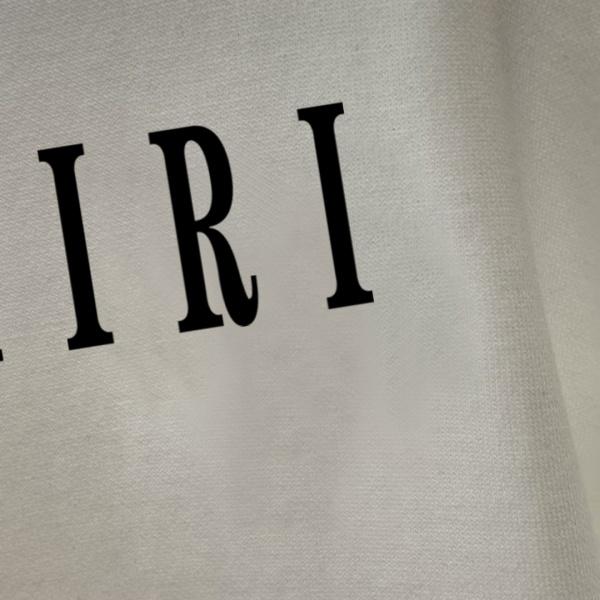 AMIRI アミリ ロングTシャツ メンズ レディース ロゴプリント 長袖Tシャツ クルーネック シンプル 無地風 ストリート ユニセックス