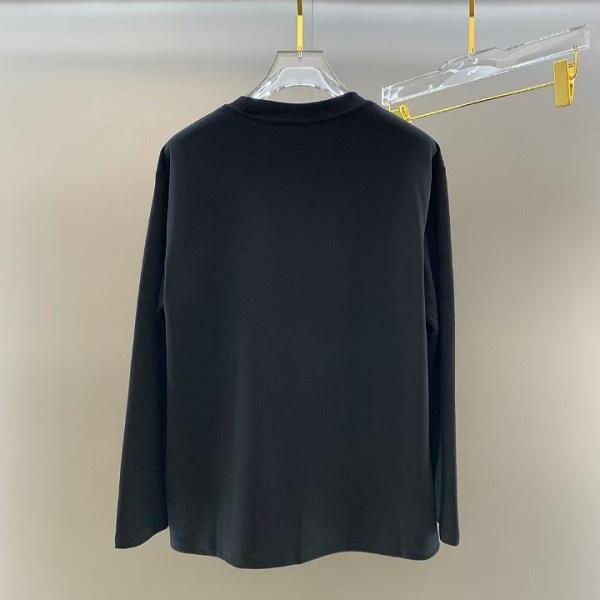 AMIRI アミリ ロングTシャツ メンズ レディース ロゴプリント 長袖Tシャツ クルーネック シンプル 無地風 ストリート ユニセックス
