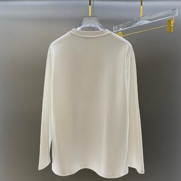 AMIRI アミリ ロングTシャツ メンズ レディース ロゴプリント 長袖Tシャツ クルーネック シンプル 無地風 ストリート ユニセックス