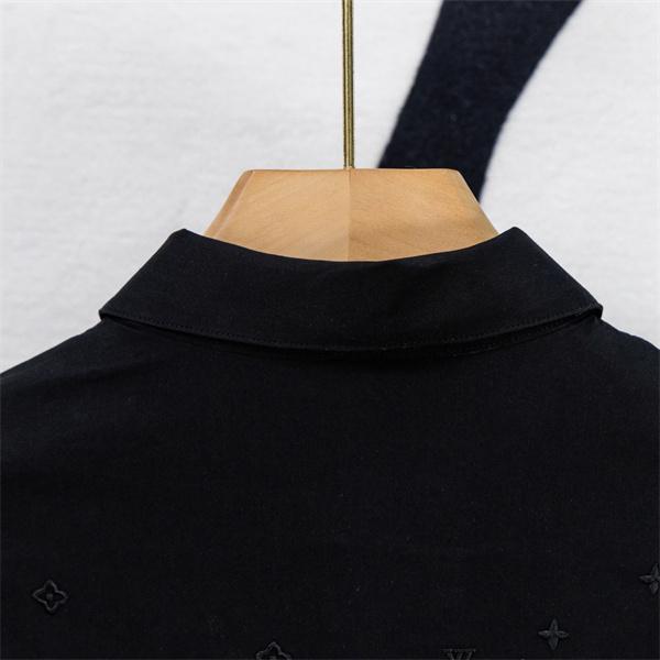 ブラック 刺繍ロゴ 海洋モチーフ ロブスターデザイン 長袖シャツ ライトアウター メンズ レディース LOUIS VUITTON ルイヴィトン