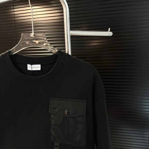 MONCLER モンクレール メンズ 半袖Tシャツ ポケットデザイン コットン クルーネック シンプル 機能性 カジュアル