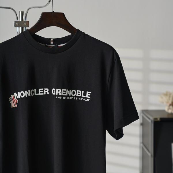 MONCLER モンクレール メンズ 半袖Tシャツ ロゴプリント クルーネック コットン シンプル カジュアル 定番