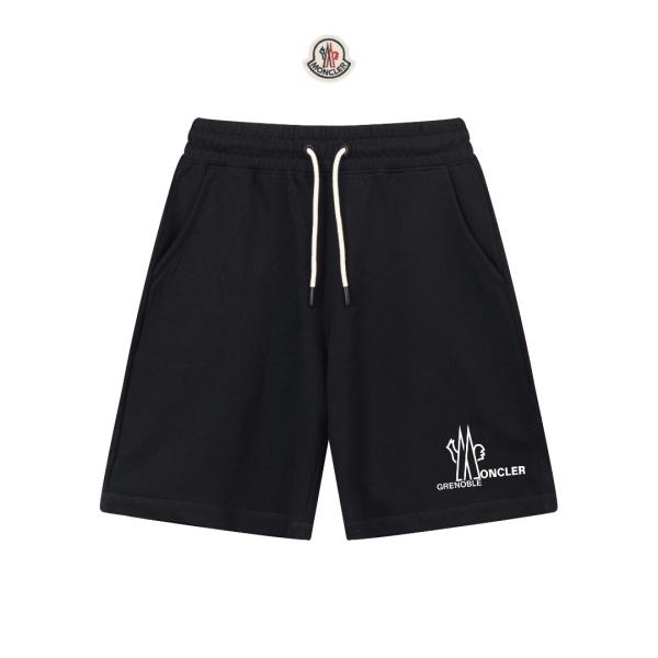MONCLER モンクレール ハーフパンツ メンズ ロゴプリント ドローコード スウェットショーツ カジュアル スポーツ 夏
