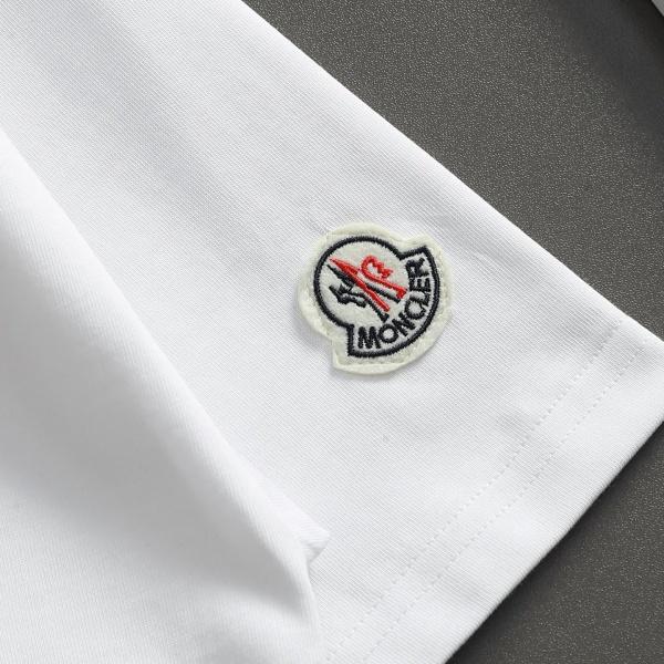 MONCLER モンクレール 半袖Tシャツ メンズ ロゴプリント スプレーデザイン クルーネック コットン カジュアル ストリート 夏