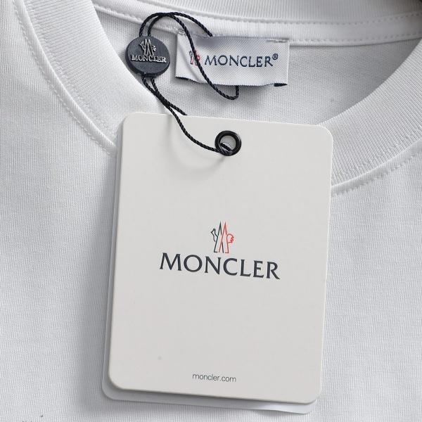 MONCLER モンクレール 半袖Tシャツ メンズ ロゴプリント スプレーデザイン クルーネック コットン カジュアル ストリート 夏