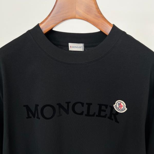 MONCLER モンクレール メンズ 半袖Tシャツ フロッキーロゴ コットン