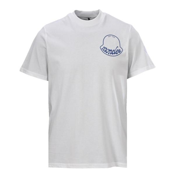 MONCLER モンクレール メンズ 半袖Tシャツ ラウンドロゴ プリント コットン クルーネック シンプル カジュアル 夏