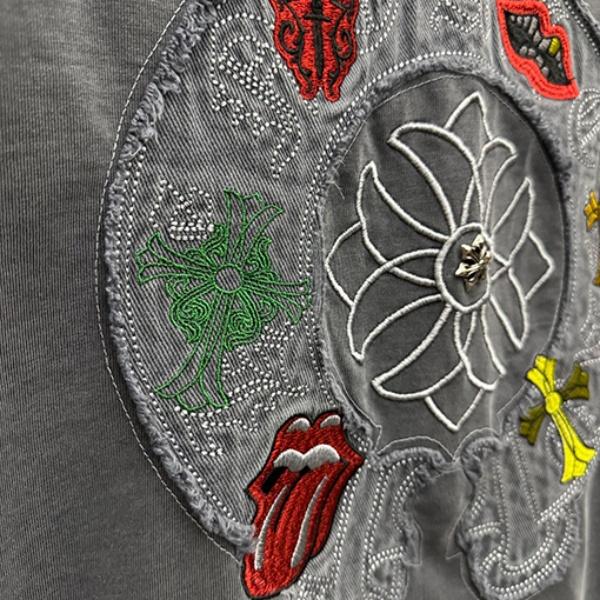CHROME HEARTS クロムハーツ 2026新作 メンズ 半袖Tシャツ ヴィンテージウォッシュ クロスロゴ 刺繍 グラフィック オーバーサイズ  【商品説明】