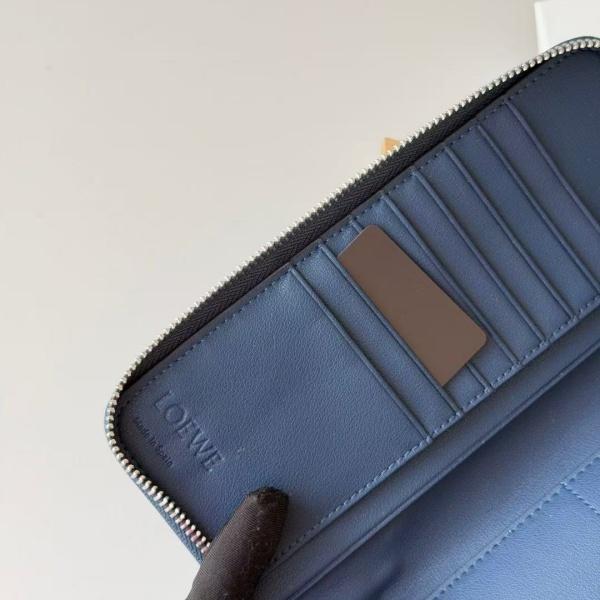 LOEWE ロエベ 2026新作 レディース ラウンドジップ 長財布 パズルデザイン カラーブロック レザーウォレット 上品