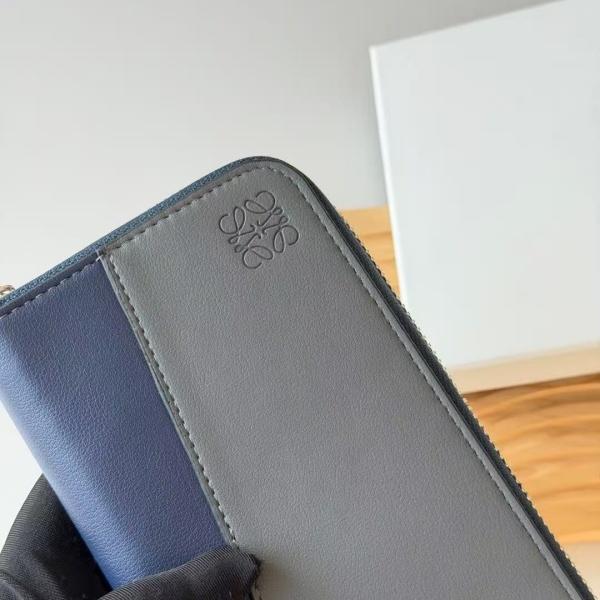 LOEWE ロエベ 2026新作 レディース ラウンドジップ 長財布 パズルデザイン カラーブロック レザーウォレット 上品