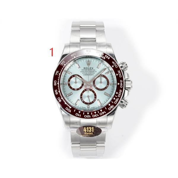 アイスブルー文字盤 腕時計 ROLEX デイトナ風 ロレックス コピー ブラウンベゼル クロノグラフ メタルブレスレット