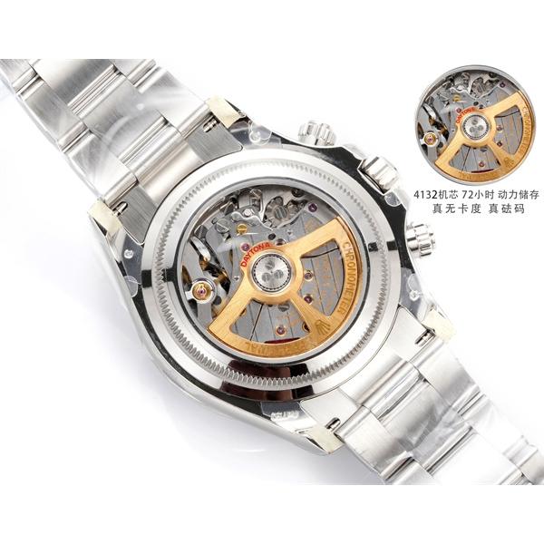 アイスブルー文字盤 腕時計 ROLEX デイトナ風 ロレックス コピー ブラウンベゼル クロノグラフ メタルブレスレット