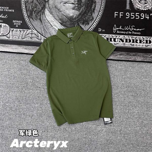 刺繍ロゴ 半袖ポロ ARC'TERYX ベーシックカラー アークテリクス コピー 襟付きトップス メンズ レディース対応
