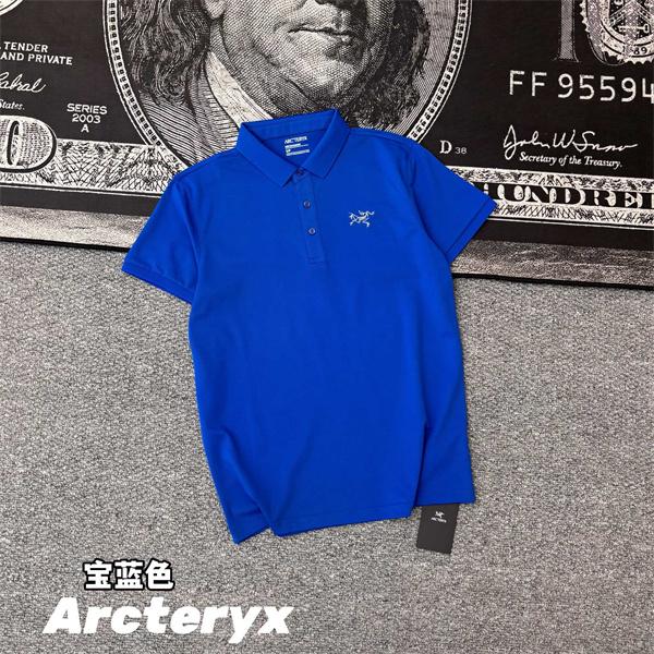 刺繍ロゴ 半袖ポロ ARC'TERYX ベーシックカラー アークテリクス コピー 襟付きトップス メンズ レディース対応