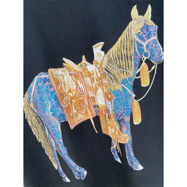 ブラック 半袖Tシャツ HERMES ホースプリント エルメス コピー サドルモチーフ クルーネック フロントグラフィック