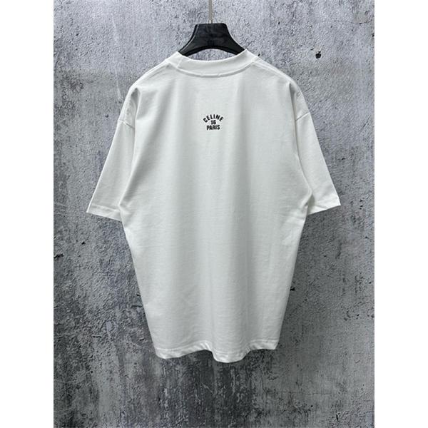 CELINEセリーフtシャツコピー☆2026トレンド通販リラックス感快適オーバーサイズ