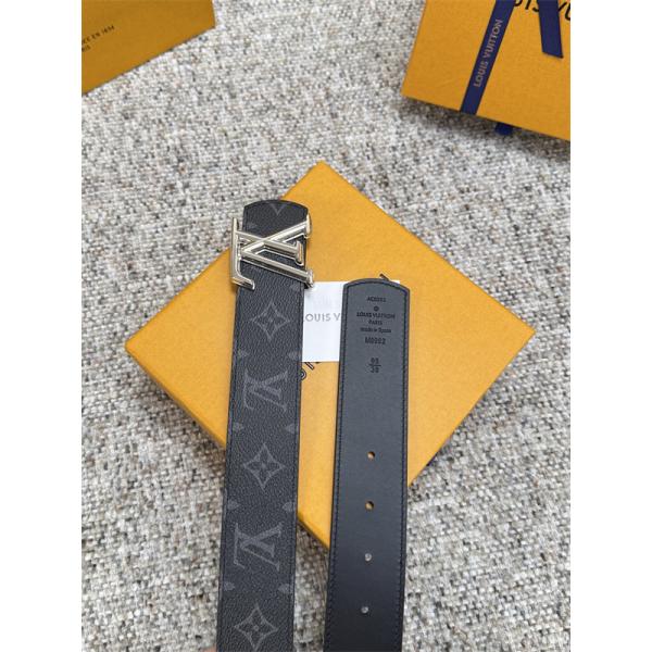 ブラック モノグラムベルト Louis Vuitton LVバックル ルイヴィトン コピー シルバー金具 レザー調 ロゴ総柄