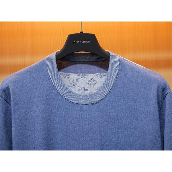 半袖ニットTシャツ Louis Vuitton パッチワークモノグラム ルイヴィトン コピー 胸ポケット付き クルーネック