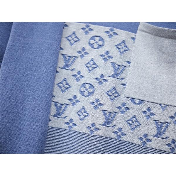 半袖ニットTシャツ Louis Vuitton パッチワークモノグラム ルイヴィトン コピー 胸ポケット付き クルーネック