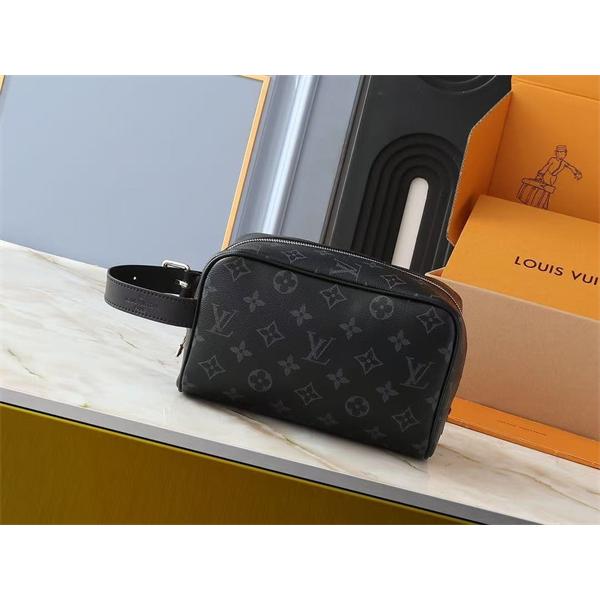 ブラック モノグラムバッグ Louis Vuitton LV総柄 ルイヴィトン コピー レザー調 ウエストバッグ風 ファスナー付き