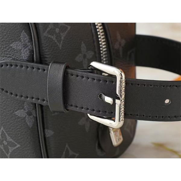 ブラック モノグラムバッグ Louis Vuitton LV総柄 ルイヴィトン コピー レザー調 ウエストバッグ風 ファスナー付き