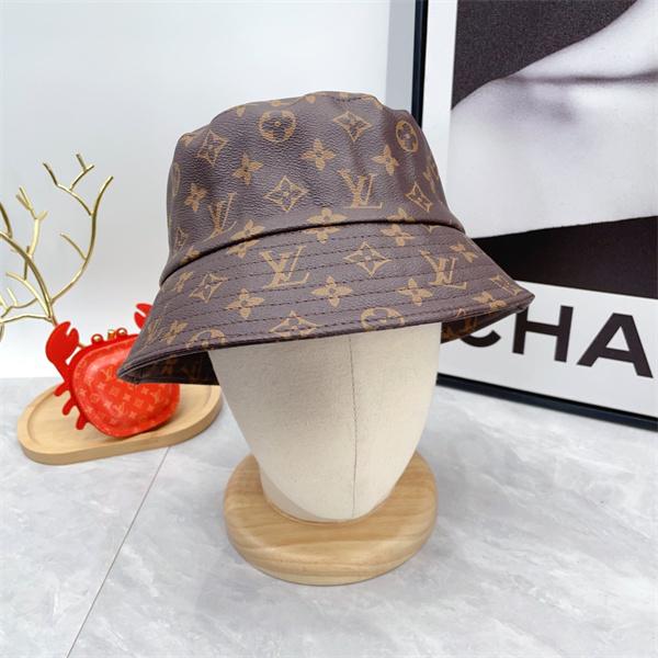 ブラウン バケットハット Louis Vuitton モノグラム総柄 ルイヴィトン コピー ロゴパターン カジュアル帽子 ユニセックス風