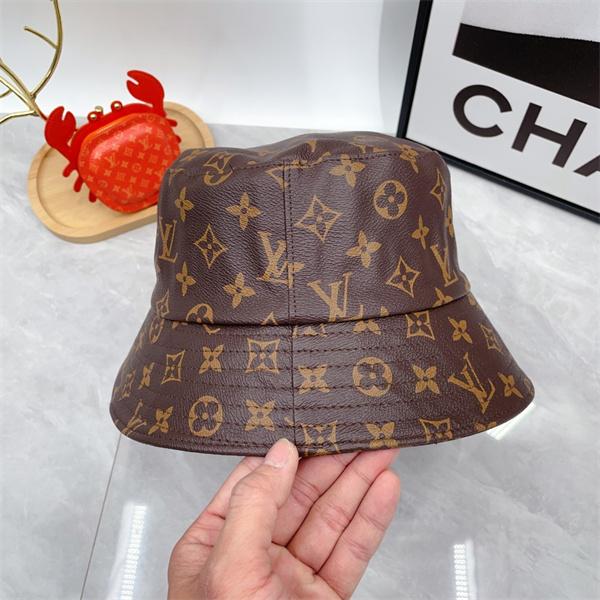 ブラウン バケットハット Louis Vuitton モノグラム総柄 ルイヴィトン コピー ロゴパターン カジュアル帽子 ユニセックス風