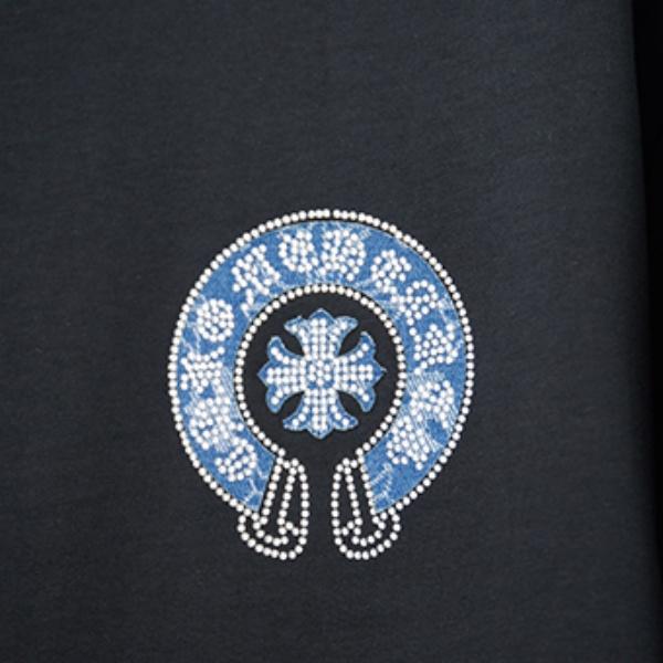 CHROME HEARTS クロムハーツ 2026新作 メンズ 半袖Tシャツ クロスサークル ロゴプリント オーバーサイズ クルーネック 高街風