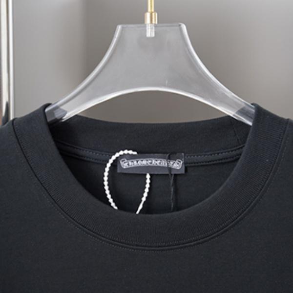 CHROME HEARTS クロムハーツ 2026新作 メンズ 半袖Tシャツ クロスサークル ロゴプリント オーバーサイズ クルーネック 高街風