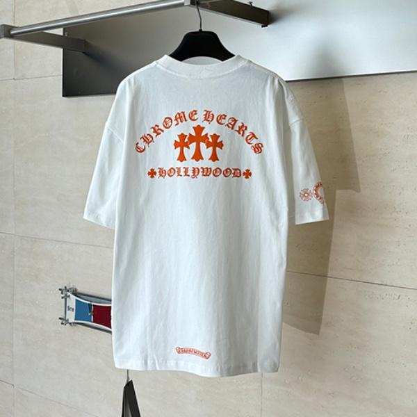 CHROME HEARTS クロムハーツ 2026新作 メンズ 半袖Tシャツ ポケットデザイン ロゴプリント クルーネック オーバーサイズ